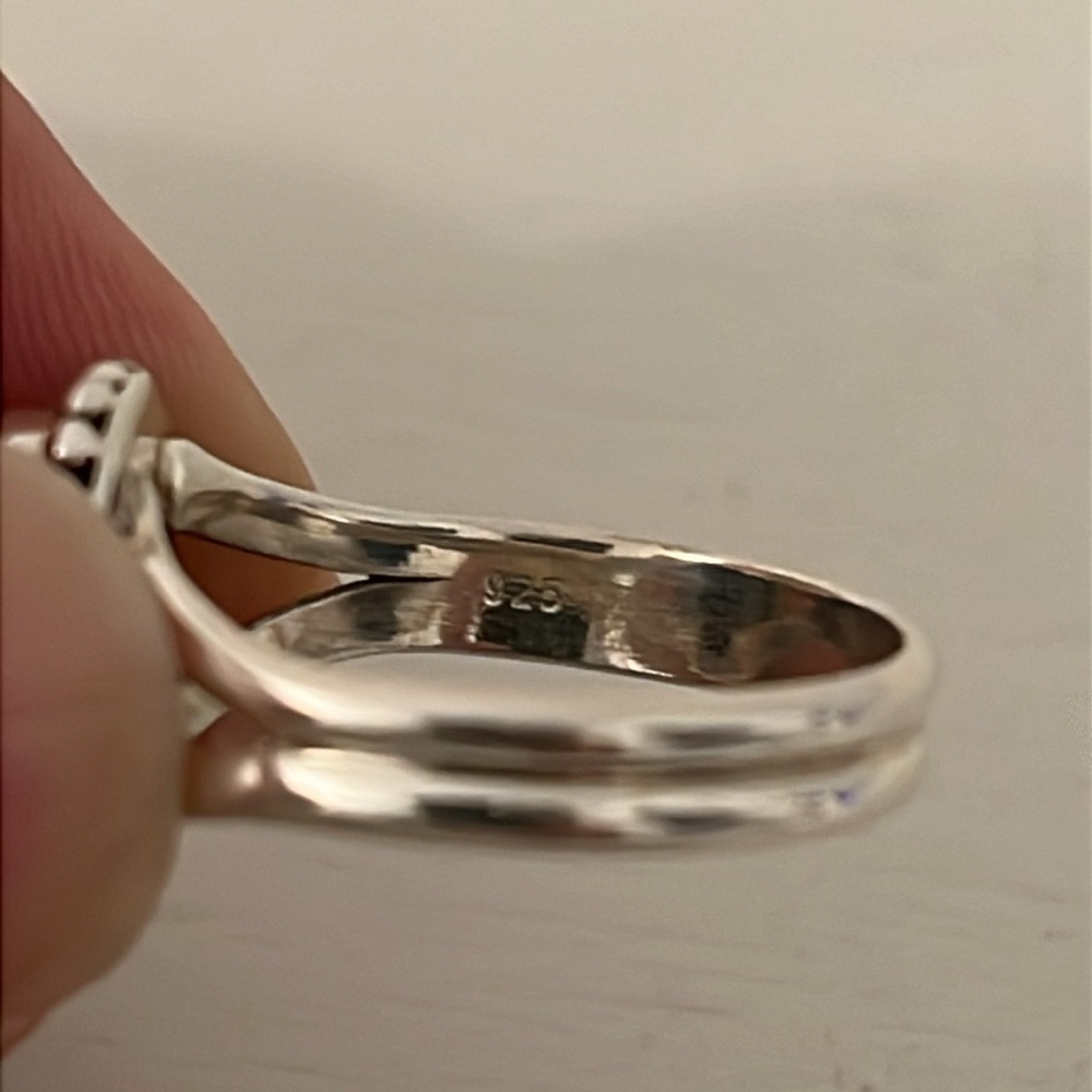 925 Solid Sterling Silver Pear Shaped Emerald Gem… - image 6